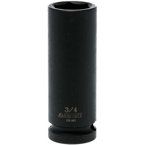 Teng 1/2" Dr Deep Impact Socket 3/4" Dl424L 920224 Din Standard Design For Use With A Retaining Pin And Ring
Chrome Molybdenum For Use With Power Tools
Black Phosphate Finish For Easy Identification As An Impact Socket Accessory
Ring And Pin Fixing Hole On The Female End To Secure The Socket
Supplied With A Metal Socket Clip For Use With A Socket Rail