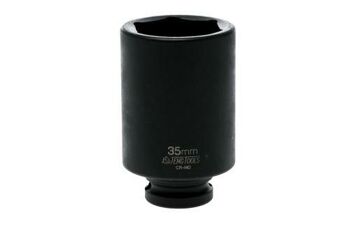 Teng 1/2" Dr Deep Impact Socket 35Mm 920635 Din Standard Design For Use With A Retaining Pin And Ring
Chrome Molybdenum For Use With Power Tools
Black Phosphate Finish For Easy Identification As An Impact Socket Accessory
Ring And Pin Fixing Hole On The Female End To Secure The Socket
Designed And Manufactured To Din3129