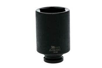 Teng 1/2" Dr Deep Impact Socket 36Mm 920636 Din Standard Design For Use With A Retaining Pin And Ring
Chrome Molybdenum For Use With Power Tools
Black Phosphate Finish For Easy Identification As An Impact Socket Accessory
Ring And Pin Fixing Hole On The Female End To Secure The Socket
Designed And Manufactured To Din3129