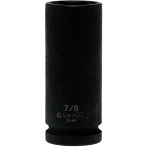 Teng 1/2" Dr Deep Impact Socket 7/8" Dl428L 920228 Din Standard Design For Use With A Retaining Pin And Ring
Chrome Molybdenum For Use With Power Tools
Black Phosphate Finish For Easy Identification As An Impact Socket Accessory
Ring And Pin Fixing Hole On The Female End To Secure The Socket
Supplied With A Metal Socket Clip For Use With A Socket Rail
