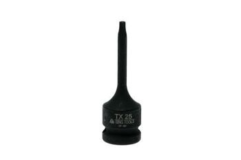 Teng 1/2" Dr Impact Torx Socket Tx25 921225TX Din Standard Design For Use With A Retaining Pin And Ring
Chrome Molybdenum For Use With Power Tools
Black Phosphate Finish For Easy Identification As An Impact Socket Accessory
Ring And Pin Fixing Hole On The Female End To Secure The Socket
Designed For Use With Fastenings With A Tx Hole
Supplied With A Metal Socket Clip For Use With A Socket Rail