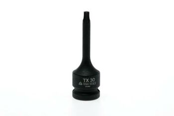 Teng 1/2" Dr Impact Torx Socket Tx30 921230TX Din Standard Design For Use With A Retaining Pin And Ring
Chrome Molybdenum For Use With Power Tools
Black Phosphate Finish For Easy Identification As An Impact Socket Accessory
Ring And Pin Fixing Hole On The Female End To Secure The Socket
Designed For Use With Fastenings With A Tx Hole
Supplied With A Metal Socket Clip For Use With A Socket Rail