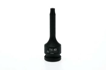 Teng 1/2" Dr Impact Torx Socket Tx40 921240TX Din Standard Design For Use With A Retaining Pin And Ring
Chrome Molybdenum For Use With Power Tools
Black Phosphate Finish For Easy Identification As An Impact Socket Accessory
Ring And Pin Fixing Hole On The Female End To Secure The Socket
Designed For Use With Fastenings With A Tx Hole
Supplied With A Metal Socket Clip For Use With A Socket Rail