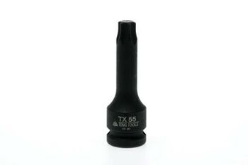 Teng 1/2" Dr Impact Torx Socket Tx55 921255TX Din Standard Design For Use With A Retaining Pin And Ring
Chrome Molybdenum For Use With Power Tools
Black Phosphate Finish For Easy Identification As An Impact Socket Accessory
Ring And Pin Fixing Hole On The Female End To Secure The Socket
Designed For Use With Fastenings With A Tx Hole
Supplied With A Metal Socket Clip For Use With A Socket Rail