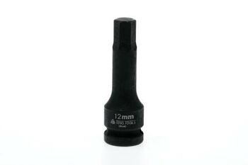 Teng 1/2" Dr X 12Mm Inhex Impact Socket 921512 Din Standard Design For Use With A Retaining Pin And Ring
Chrome Molybdenum For Use With Power Tools
Black Phosphate Finish For Easy Identification As An Impact Socket Accessory
Ring And Pin Fixing Hole On The Female End To Secure The Socket
Designed For Use With Fastenings With A Hexagon Hole
Use With In-Hex Screws Or Grub Screws
Supplied With A Metal Socket Clip For Use With A Socket Rail