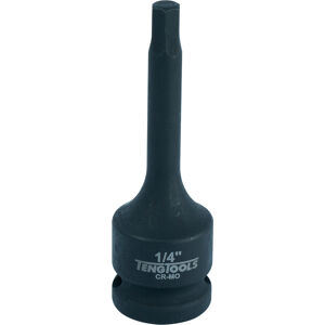 Teng 1/2" Drive Impact Socket 1/4" Hex 921608 Din Standard Design For Use With A Retaining Pin And Ring
Chrome Molybdenum For Use With Power Tools
Black Phosphate Finish For Easy Identification As An Impact Socket Accessory
Ring And Pin Fixing Hole On The Female End To Secure The Socket
Designed For Use With Fastenings With A Hexagon Hole
Use With In-Hex Screws Or Grub Screws
Supplied With A Metal Socket Clip For Use With A Socket Rail