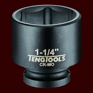 Teng 1/2" Drive Regular Impact Socket 1-1/16" 920134 Din Standard Design For Use With A Retaining Pin And Ring
Chrome Molybdenum For Use With Power Tools
Black Phosphate Finish For Easy Identification As An Impact Socket Accessory
Ring And Pin Fixing Hole On The Female End To Secure The Socket
Supplied With A Metal Socket Clip For Use With A Socket Rail