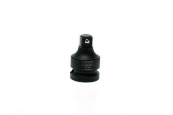 Teng 1/2" F To 3/8" M Impact Adaptor W/ Ball  920036A Chrome Molybdenum For Use With Power Tools
Ring And Pin Fixing Hole On The Female End To Secure The Adaptor To The Air Gun
Ball Bearing Socket Retainer On The Male End To Securely Grip The Impact Socket
Black Phosphate Finish For Easy Identification As An Impact Socket Accessory
Supplied With A Metal Socket Clip For Use With A Socket Rail