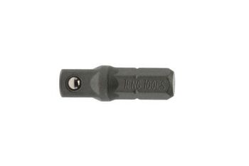 Teng 1/4"Hex To 1/4" M Adaptor 25Mm M140037 Satin Finish For A Better Grip When Handling Sockets
Ball Bearing Socket Retainer On The Male End To Securely Grip The Socket
Supplied With A Metal Socket Clip For Use With A Socket Rail