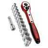 Teng 1/4" Dr 13 Pc Handy Socket Set M1413N1 A Basic No Nonsense Set Of 1/4" Drive Sockets
Chrome Vanadium
Satin Finish For A Better Grip When Handling The Socket
6 Point Single Hexagon Sockets For A Better Fit
Ball Bearing Recess On The Female End To Grip The Ratchet Or Power Bar
Designed And Manufactured To Din And Iso Standards
Supplied In A Handy Pocket Sized Holder With A Clip Rail Facility For Adding Additional Sockets Or Accessories
