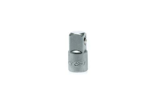 Teng 1/4" F To 3/8"M Adaptor M140036 Satin Finish For A Better Grip When Handling Sockets
Ball Bearing Socket Retainer On The Male End To Securely Grip The Socket
Supplied With A Metal Socket Clip For Use With A Socket Rail