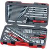 Teng 106 Pc 1/4" & 3/8" & 1/2" Dr Tool Set TM106 6 Point 1/4" & 3/8" Drive Sockets For A Better Grip
12 Point 1/2" Drive Bi-Hexagon Sockets For Easier Alignment
Combination Spanners, Double Flex Wrenches And Adjustable Wrench
Chrome Vanadium Satin Finish Sockets And Spanners
Hard Wearing Case With Distinctive Branding
Tools Clearly Laid Out To Easily Identify Which Tool Belongs Where
Designed And Manufactured To Din And Iso Standards