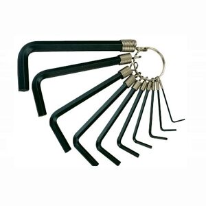 Teng 10 Pc Hex Key Wrench Set Metric 1425 Chrome Vanadium Steel With A Black Finish
Each Key Can Be Removed By Simply Unscrewing From It'S Individual Holder
Supplied On A Ring To Keep The Keys Together