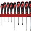 Teng 10 Pc Screwdriver Set Wall Rack WRMD10N Tt-Mv Plus Steel Alloy For Greater Strength And Material Flexibilty
Ergonomically Designed Bi-Material Handle For Easy Use With Higher Torque
The Handle Is Moulded Around The Blade To Ensure Straightness
Supplied With A Wall Rack For Fixing To The Wall Or A Workbench