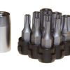 Teng 10 Pc Tpx Bits Set M1410T5 For Use With 5-Wing Fastenings With A Tamper Proof Hole
1/4" Drive Bit Holder/Coupler
Bits Held In A "Bullet Holder" To Avoid Losing The Bits