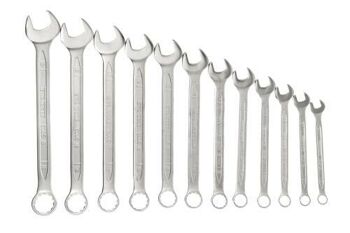 Teng 12 Pc Combination Spanner Set 8-19Mm 6512N Off Set At 15° For Easier Use On Flat Surfaces
Tengtools Hip Grip Design For Contact With The Flat Side Of The Fastening
Chrome Vanadium Satin Finish
Designed And Manufactured To Din3113A