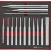 Teng 14Pc Punch & Chisel Set TEDPC14 Flat Cold Chisel Made From Chrome Molybdenum
Pin Punches Made From Chrome Vanadium
Automatic Centre Punch With Spring Loaded Stroke For Marking Points Quickly
Tools Are Held In Place Using Three Colour Pre-Cut Eva Foam