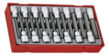 Teng 15 Pc 1/2" Dr Long Bits Socket Set Tc-Tray TTTXH15 100Mm Length For Easier Access In Recesses
Chrome Vanadium Satin Finish Sockets
Designed And Manufactured To Din And Iso Standards