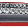 Teng 17 Pc 1/2" Dr Metric 6Pt Tc-Tray TT1217-6 6 Point Single Hexagon Sockets
Chrome Vanadium Satin Finish Sockets
Designed And Manufactured To Din And Iso Standards