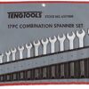Teng 17 Pc Spanner Set In Wallet 6-22Mm 6517MM Off Set At 15° For Easier Use On Flat Surfaces
Tengtools Hip Grip Design For Contact With The Flat Side Of The Fastening
Chrome Vanadium Satin Finish
Supplied In A Handy Tool Roll Style Wallet
Designed And Manufactured To Din3113A
