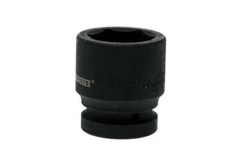 Teng 1" Dr Impact Socket 41Mm Dl841M 910541 Din Standard Design For Use With A Retaining Pin And Ring
Chrome Molybdenum For Use With Power Tools
Black Phosphate Finish For Easy Identification As An Impact Socket Accessory
Ring And Pin Fixing Hole On The Female End To Secure The Socket