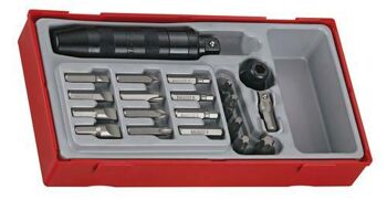 Teng 20 Pc 1/2" Dr Impact Driver Set Tc-Tray TTID20 Includes A Range Of Impact Bits For Removing Stubborn Fastenings