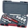 Teng 21 Pc 1/2" Dr Socket Set T1221 12 Point Bi-Hexagon Sockets For Easier Alignment To The Fastening
Chrome Vanadium Satin Finish Sockets
Hard Wearing Case With Distinctive Branding
Tools Clearly Laid Out To Easily Identify Which Tool Belongs Where
Designed And Manufactured To Din And Iso Standards