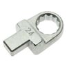 Teng 24Mm Ring Insert Tool 14 X 18Mm 690824 12 Point Bi-Hexagon Ring End For Easier Alignment To The Fastening
14 X 18Mm Rectangular Fitting
For Use With Quick Change Open End Torque Wrenches
Ideal For Use In Confined Spaces
Easy To Change
Satin Finish Chrome Vanadium Steel