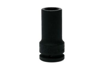 Teng 3/4" Dr Deep Impact Socket 22Mm Dl622Ml 940622 Din Standard Design For Use With A Retaining Pin And Ring
Chrome Molybdenum For Use With Power Tools
Black Phosphate Finish For Easy Identification As An Impact Socket Accessory
Ring And Pin Fixing Hole On The Female End To Secure The Socket To The Air Gun