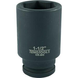Teng 3/4" Drive Deep Impact Socket 1-1/2" 940248 Din Standard Design For Use With A Retaining Pin And Ring
Chrome Molybdenum For Use With Power Tools
Black Phosphate Finish For Easy Identification As An Impact Socket Accessory
Ring And Pin Fixing Hole On The Female End To Secure The Socket
Supplied With A Metal Socket Clip For Use With A Socket Rail