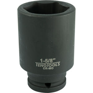 Teng 3/4" Drive Deep Impact Socket 1-5/8" 940252 Din Standard Design For Use With A Retaining Pin And Ring
Chrome Molybdenum For Use With Power Tools
Black Phosphate Finish For Easy Identification As An Impact Socket Accessory
Ring And Pin Fixing Hole On The Female End To Secure The Socket
Supplied With A Metal Socket Clip For Use With A Socket Rail