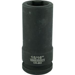 Teng 3/4" Drive Deep Impact Socket 15/16" 940230 Din Standard Design For Use With A Retaining Pin And Ring
Chrome Molybdenum For Use With Power Tools
Black Phosphate Finish For Easy Identification As An Impact Socket Accessory
Ring And Pin Fixing Hole On The Female End To Secure The Socket
Supplied With A Metal Socket Clip For Use With A Socket Rail