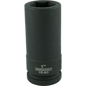 Teng 3/4" Drive Deep Impact Socket 1" 940232 Din Standard Design For Use With A Retaining Pin And Ring
Chrome Molybdenum For Use With Power Tools
Black Phosphate Finish For Easy Identification As An Impact Socket Accessory
Ring And Pin Fixing Hole On The Female End To Secure The Socket
Supplied With A Metal Socket Clip For Use With A Socket Rail