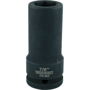 Teng 3/4" Drive Deep Impact Socket 7/8" 940228 Din Standard Design For Use With A Retaining Pin And Ring
Chrome Molybdenum For Use With Power Tools
Black Phosphate Finish For Easy Identification As An Impact Socket Accessory
Ring And Pin Fixing Hole On The Female End To Secure The Socket
Supplied With A Metal Socket Clip For Use With A Socket Rail