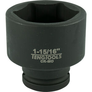 Teng 3/4" Drive Regular Impact Socket 1-15/16" 940162 Din Standard Design For Use With A Retaining Pin And Ring
Chrome Molybdenum For Use With Power Tools
Black Phosphate Finish For Easy Identification As An Impact Socket Accessory
Ring And Pin Fixing Hole On The Female End To Secure The Socket To The Air Gun
Supplied With A Metal Socket Clip For Use With A Socket Rail