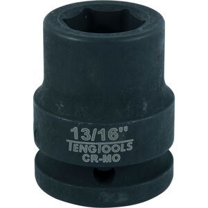 Teng 3/4" Drive Regular Impact Socket 13/16" 940126 Din Standard Design For Use With A Retaining Pin And Ring
Chrome Molybdenum For Use With Power Tools
Black Phosphate Finish For Easy Identification As An Impact Socket Accessory
Ring And Pin Fixing Hole On The Female End To Secure The Socket To The Air Gun
Supplied With A Metal Socket Clip For Use With A Socket Rail