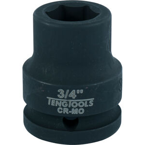 Teng 3/4" Drive Regular Impact Socket 3/4" 940124 Din Standard Design For Use With A Retaining Pin And Ring
Chrome Molybdenum For Use With Power Tools
Black Phosphate Finish For Easy Identification As An Impact Socket Accessory
Ring And Pin Fixing Hole On The Female End To Secure The Socket To The Air Gun
Supplied With A Metal Socket Clip For Use With A Socket Rail