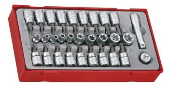 Teng 30 Pc Torx Set Tx , Tpx & Tx -E Tc-Tray TTTX30 Chrome Vanadium Satin Finish Sockets
Designed And Manufactured To Din And Iso Standards