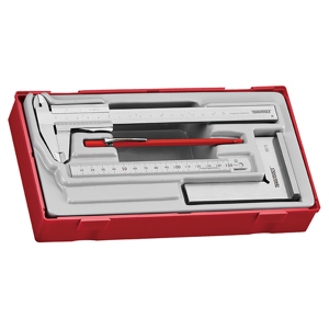 Teng 4Pc Measuring Tool Set TTBM Ideal For Engineers And Technicians
Includes A 4 Function Vernier Caliper, Steel Rule, Scriber And Base Square
