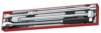 Teng 4 Pc 3/4" Dr Accessories Set Tc-Tray TTX3404 Socket Accessory Set
Quick Release And Twist Reverse Action For Easier Use
Sliding T Bar And Extension Bars Also Included
Designed And Manufactured To Din And Iso Standards