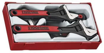 Teng 4 Pc Adjustable Wrench Set Tc-Tray TTADJ04 Includes An 8" Wide Jaw Adjustable Wrench For Added Versatility
Designed And Manufactured To Din3117 And Iso6787
