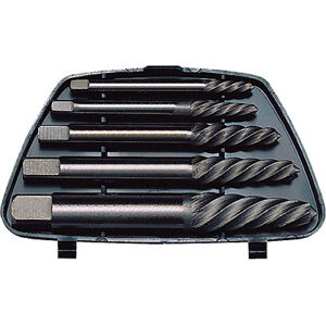 Teng 5 Pc Screw Extractor Set SE05 Spiral Design For Removing Damaged Screws
A Quick And Easy Way To Remove Broken Screws, Pipes, Bolts And Studs
Use With Drill Sizes 7/64", 9/64", 5/32", 1/4" And 19/64"
Use With The Tengtools Tap Handle (Tap-Hndl)
Supplied In A Handy Storage Case