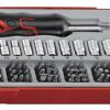 Teng 64Pcs Screwdriver Set TTMDRT64 Comprehensive Selection Of 25Mm 1/4" Drive Hex Bits
Ratcheting Bits Driver With An Adjustable Handle Angle To Create A Pistol Type Grip Driver
Removable Lid And Dove Tail Joints