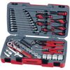 Teng 68 Pc 1/2" Dr Socket Set  T1268 12 Point Bi-Hexagon Sockets For Easier Alignment To The Fastening
Chrome Vanadium Satin Finish Sockets
Hard Wearing Case With Distinctive Branding
Tools Clearly Laid Out To Easily Identify Which Tool Belongs Where
Designed And Manufactured To Din And Iso Standards