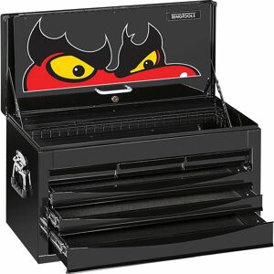 Teng 6 Drawer Top Box Ev Black TC806EVBK Teng 6-Dr. Ev-Series Top Tool Box - Black Ball Bearing Slides. Lock With 2 Keys. Black Lacquered Steel Plate. Five Step Rust Protection. Heavy-Duty Carrying Handles. Max. Load Per Drawer - 20Kg Drawer Size (X3) - W 170 X D 275 X H 50Mm Drawer Size (X2) W 569 X D 275 X H 50Mm Drawer Size (X1) W 569 X D 275 X H 75Mm Overall Dimensions Width - 660Mm Depth - 305Mm Height - 380Mm Weight - 22Kg (Empty)