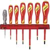 Teng 6 Pc Insulated Screwdrivers On Wall Rack WRMDV07N Approved For Live Working Up To 1,000 Volts
Protective Insulation With Two Colours To Clearly Indicate If There Is Any Damage To The Insulation
Supplied With A Wall Rack For Fixing To The Wall Or A Workbench
Designed And Manufactured To Din5264, Din Iso 8764-1 And Iec60900 (En60900)