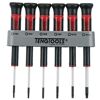 Teng 6 Pc Mini Torx S/Driver Set With Stand/Holder MDM706TX Crmo Steel Alloy For Greater Strength
Rotating End Piece For Easier Use When "Transporting" The Fastening
Supplied In A Handy Holder That Can Be Wall Mounted Or Used As A Stand