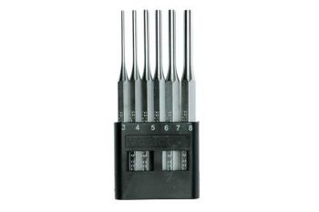Teng 6 Pc Parallel Pin Punch Set PPS06 Special Tempered Steel Construction With Hardened Point For Longer Life
Overall Length 150Mm With Hexagon Grip And Rounded Shaft Area
Supplied With A Handy Storage Holder