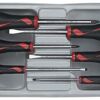 Teng 6 Pc Screwdriver Set MD906N4 Tt-Mv Plus Steel Alloy For Greater Strength And Material Flexibilty
Ergonomically Designed Bi-Material Handle For Easy Use With Higher Torque And Faster Speed
Hole In The Handle For Hanging Or For Use As A T Handle For Extra Torque Or With A Fall Protection Wire If Needed
The Handle Is Moulded Around The Blade To Ensure Straightness And To Allow Larger Blade Wings Which Give A Higher Torque Capacity
Supplied In A Full Colour Display Box With Ps Tray