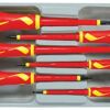 Teng 6 Pc Vde Screwdriver Set MDV906N Approved For Live Working Up To 1,000 Volts
Integrated Protective Insulation With Two Colours To Clearly Indicate If There Is Any Damage To The Insulation
Designed And Manufactured To Din5264, Din Iso 8764 And Iec60900 (En60900)